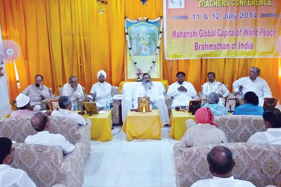 TM and Siddhi Teachers National Conference was organised at Brahmsthan of India on 11 and 12 July 2014. Plans to organise big initiation campaign were discussed. Brahmachari Girish Ji, Dr. Prakash Chandra Joshi, Dr. Pyarelal Kadalbaju, Maj. Gen. Kulwant Singh, Shri Prakash Shrivastava, Prof. Bhuvnesh Sharma and Brig. Balram Singh Mehta were leading the conference.